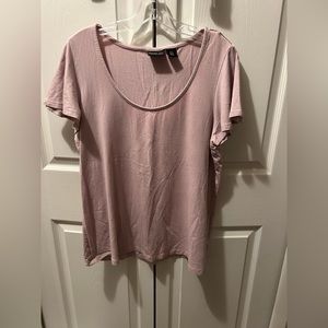 Rachel Zoe Short Sleeve T-Shirt Womens Size 1X Yellow V Neck Basic